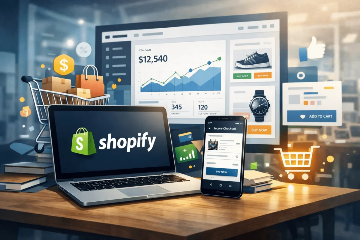 Shopify development platform illustration
