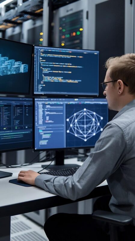 Infographic showing Laravel enterprise scalability: from microservices to cloud infrastructure.