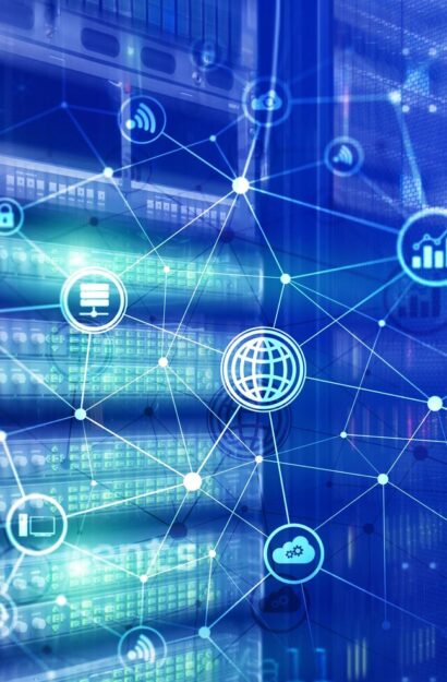 Diagram showing a global multi-region e-commerce network managed from a single WordPress installation.