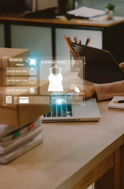 Online store interface with custom logic overlay for discount functions and cart rules